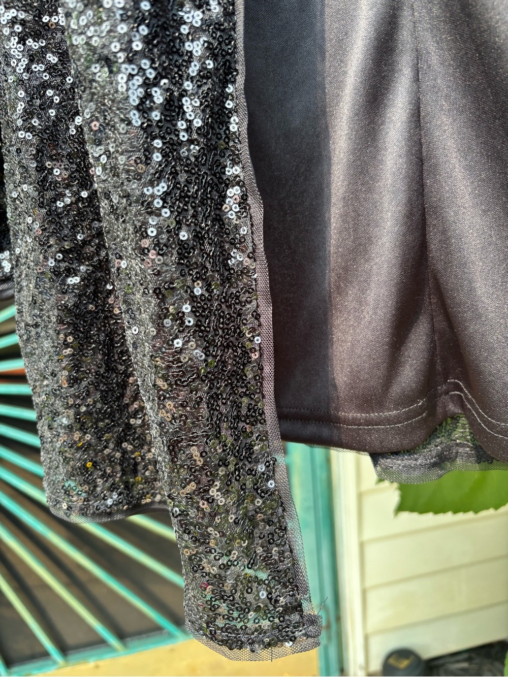 Kancy Kole Black Sequin Open-Front Blazer Jacket - Picture 3 of 4